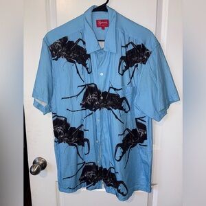 Supreme Light Blue Shirt with Black Print